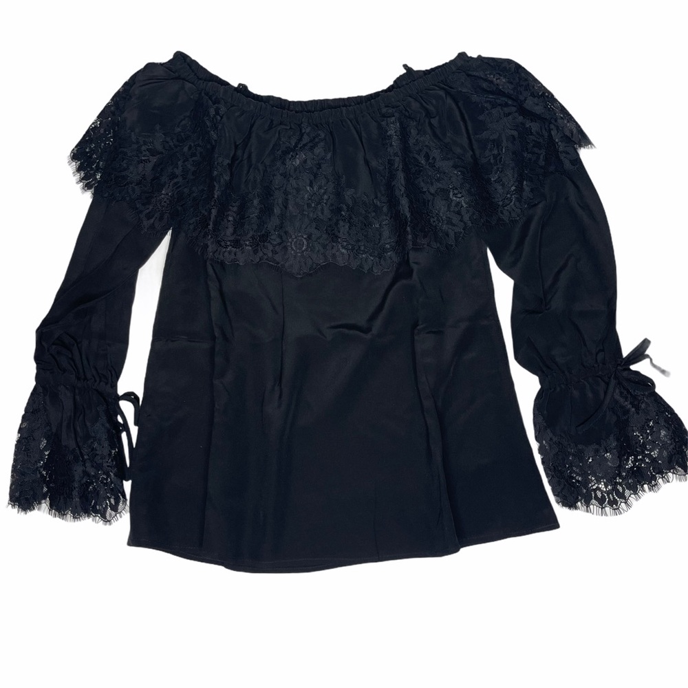 SALE Gold Hawk Cold- Shoulder Flounce Top NWT S - Picture 9 of 16